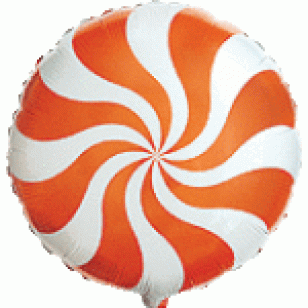 Orange Candy Swirl Willy Wonka Balloon